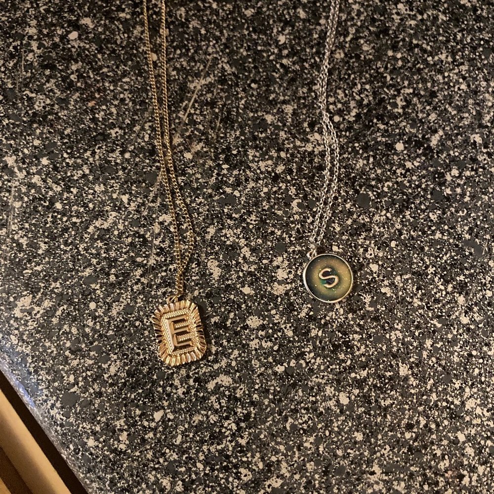 E & S Initial Necklaces